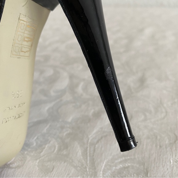 Jason Wu Black Patent Leather “Frankie” Heeled bow Loafer - Picture 10 of 10